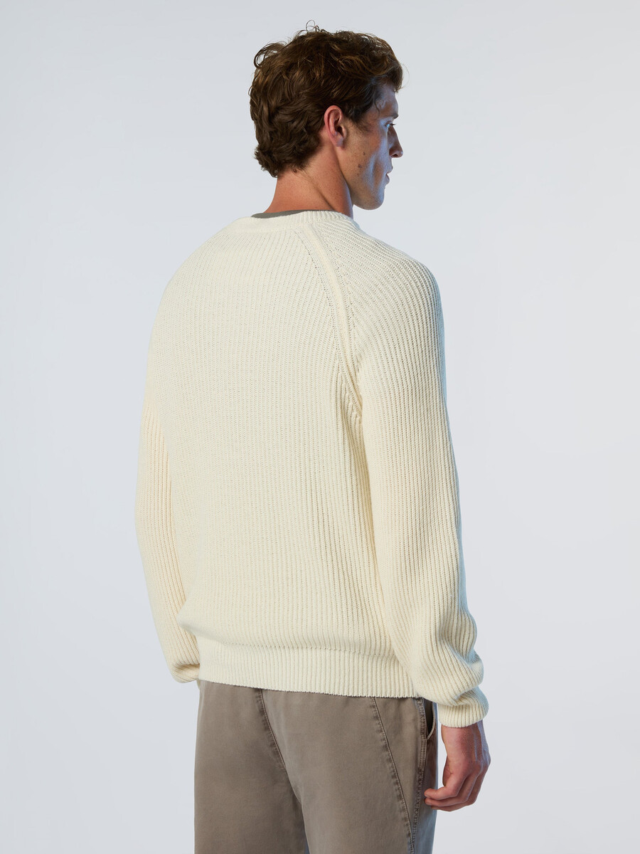 fishermans rib crew-neck sweater