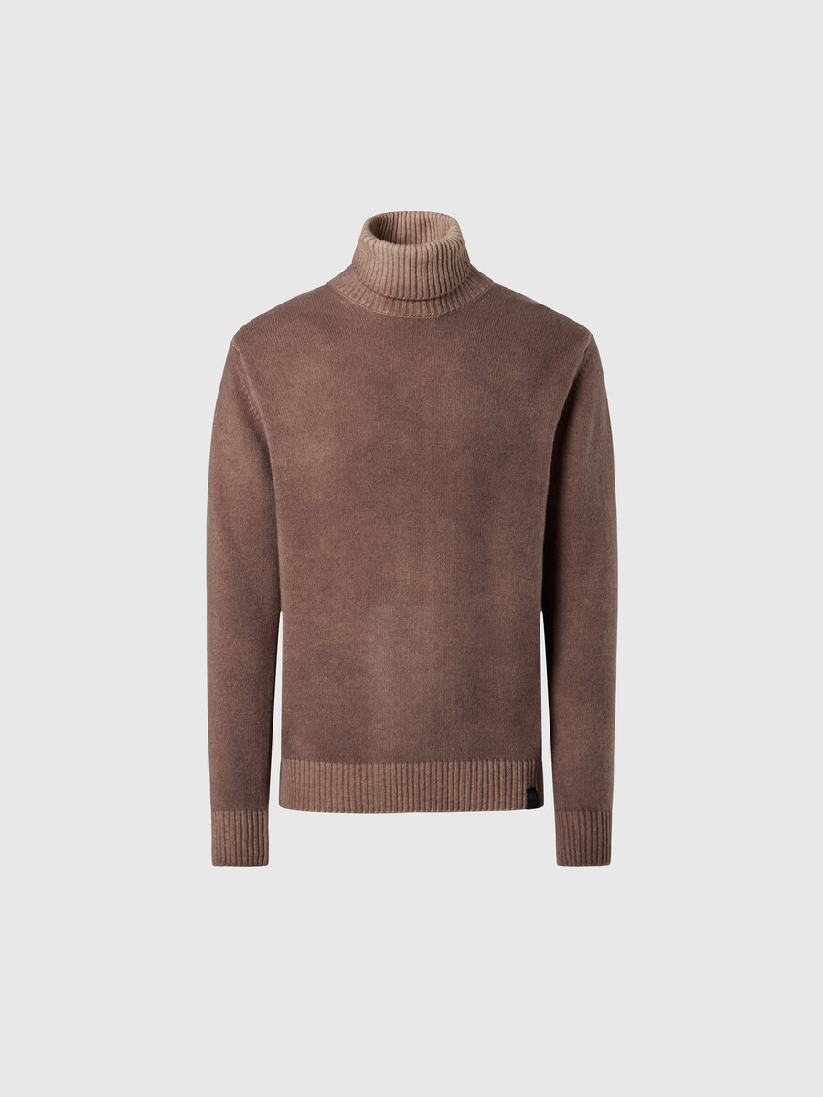 faded turtle-neck sweater