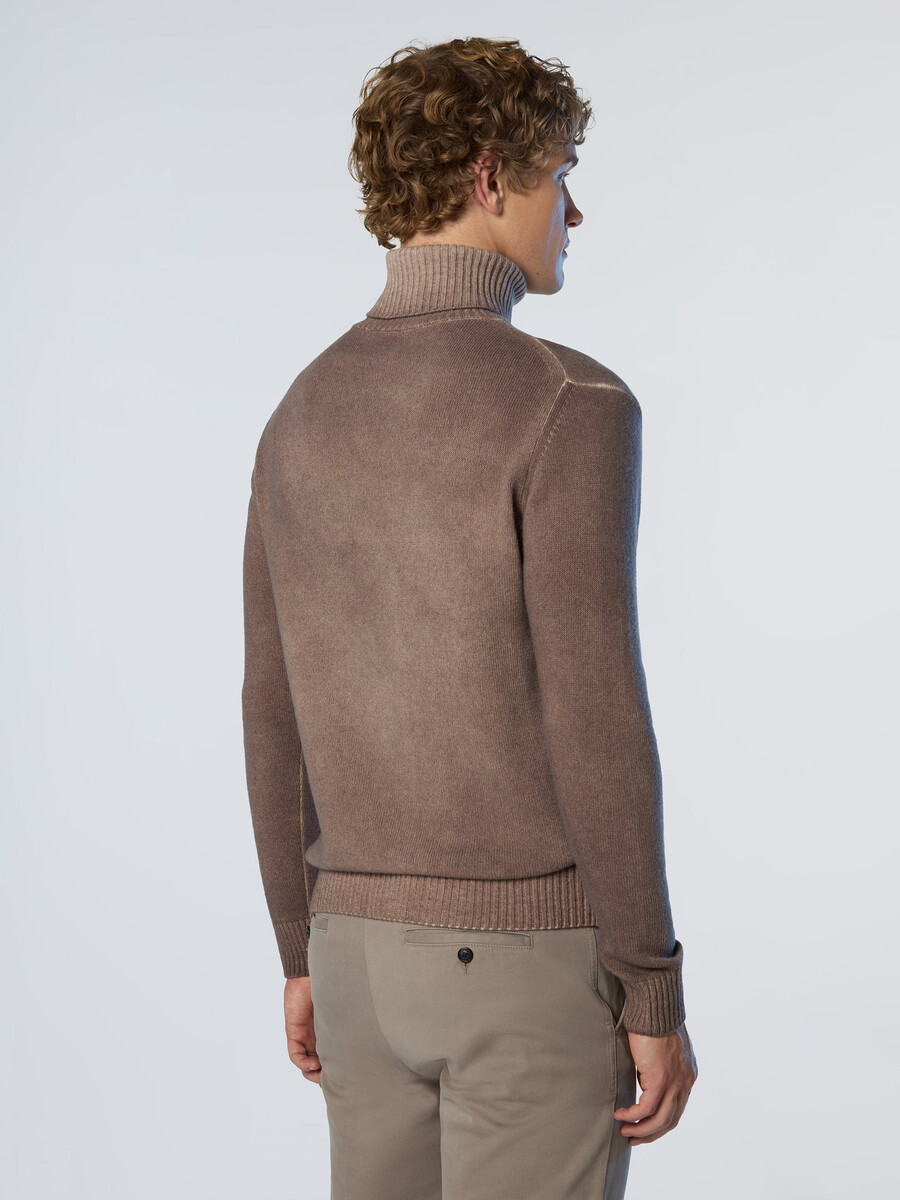 faded turtle-neck sweater