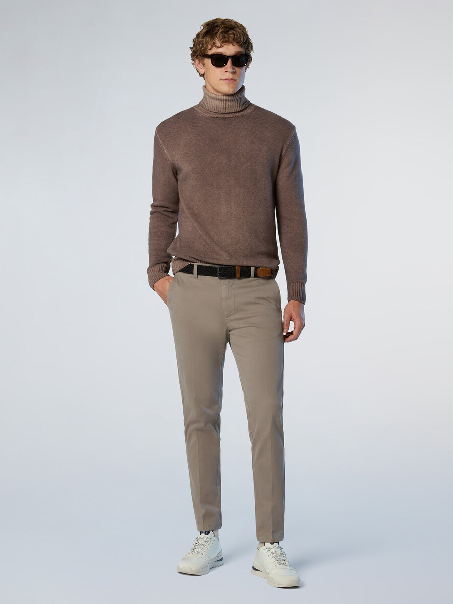 faded turtle-neck sweater