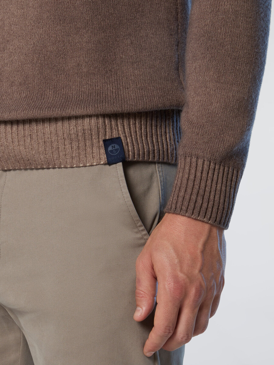 faded turtle-neck sweater