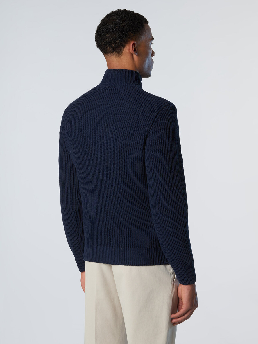 fishermans rib half-zip sweater
