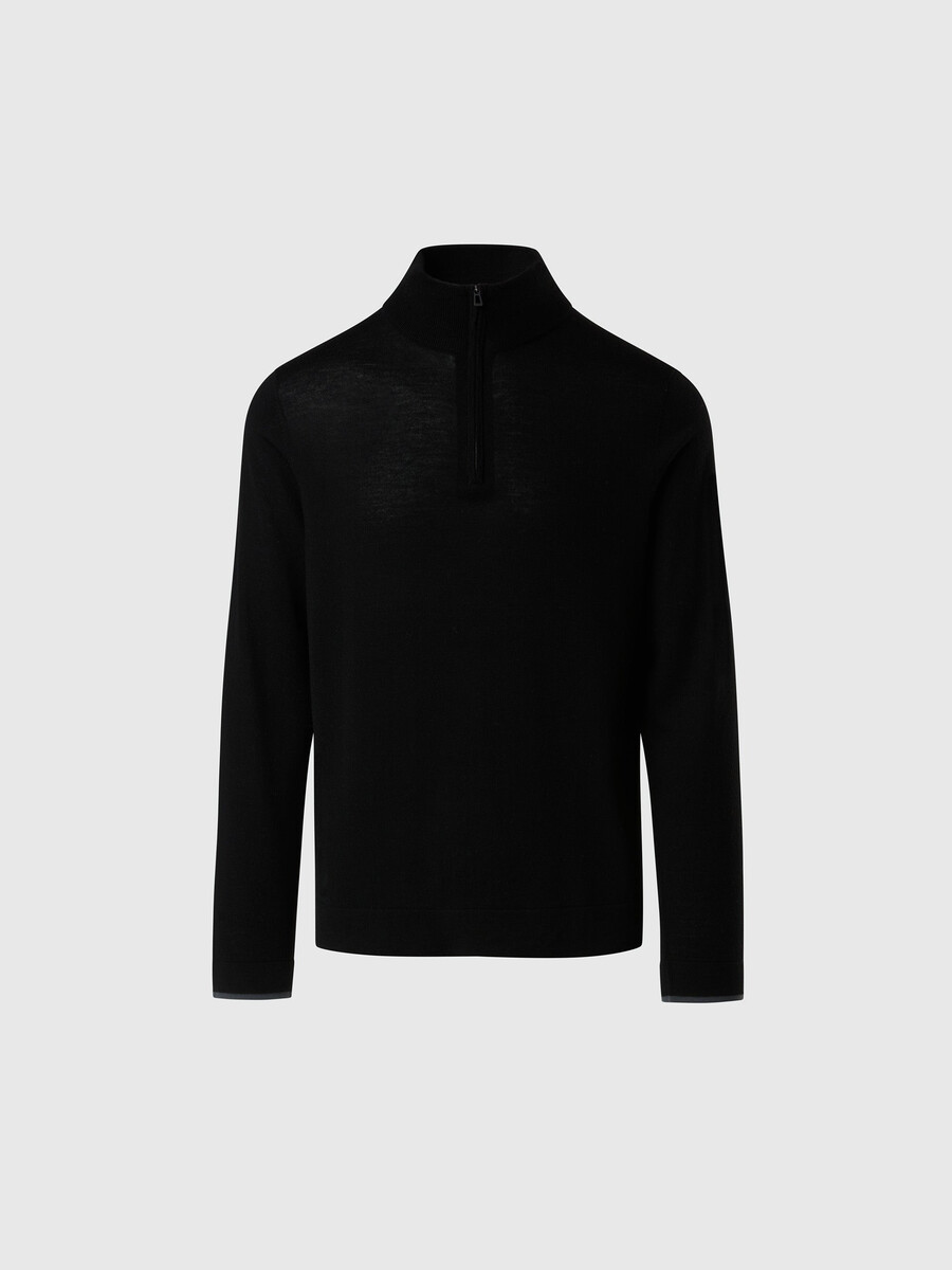 half-zip sweater with slits