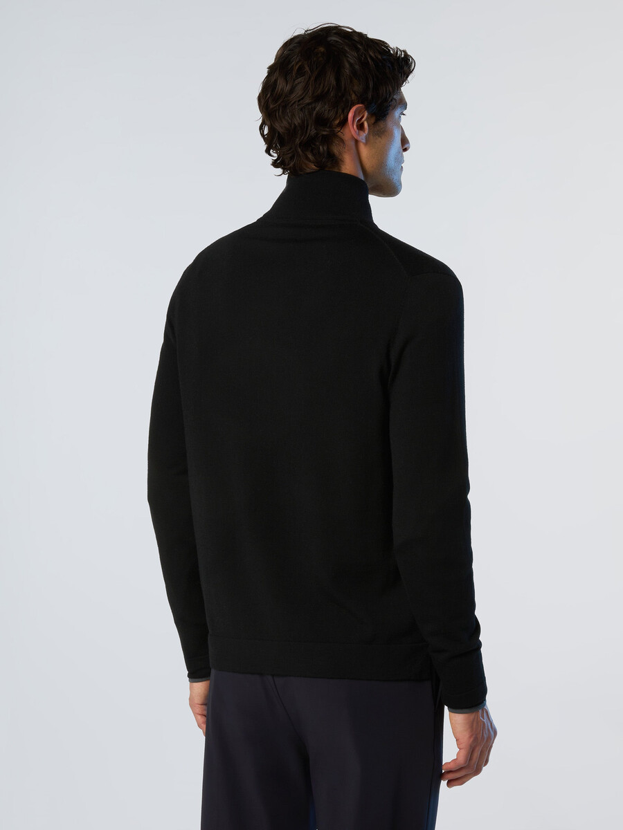 half-zip sweater with slits