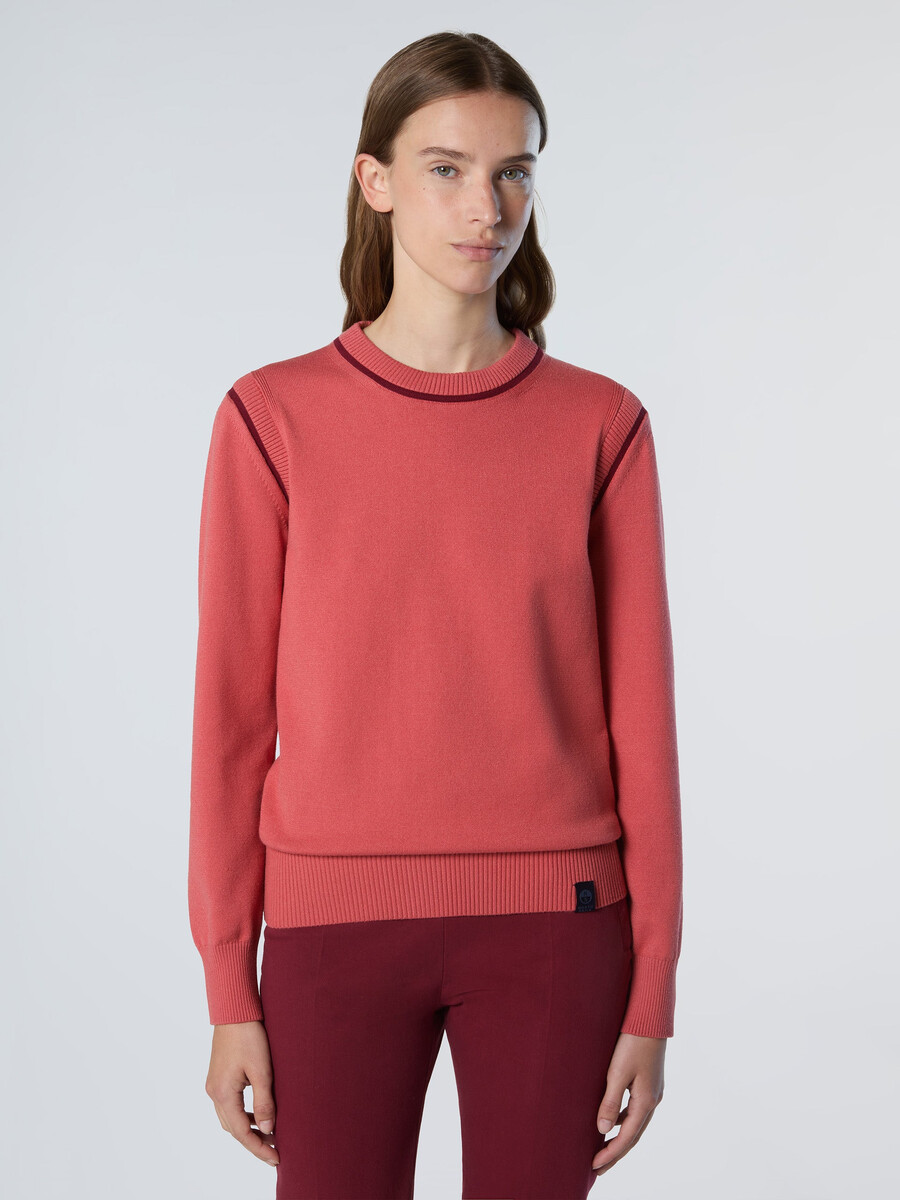 viscose crew-neck sweater