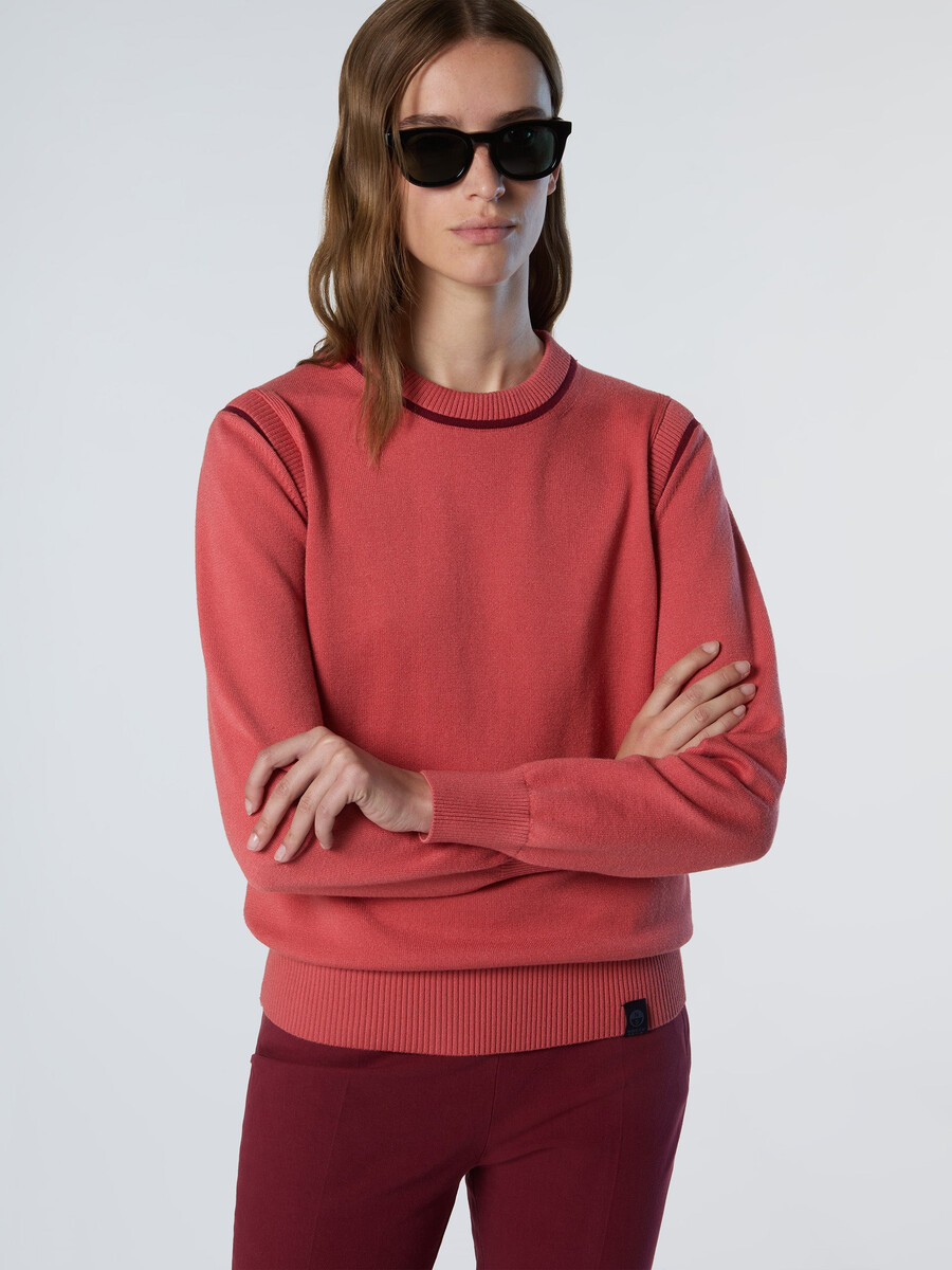 viscose crew-neck sweater