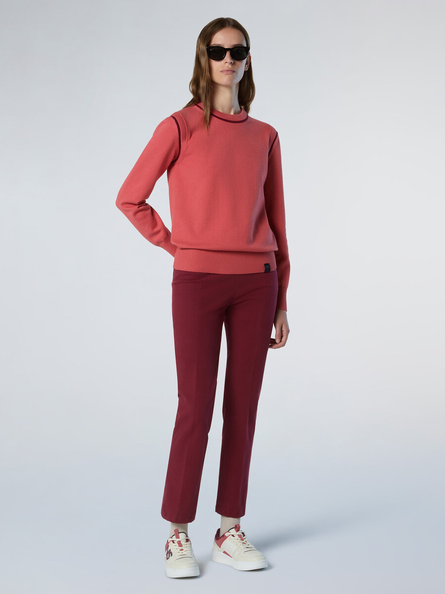 viscose crew-neck sweater